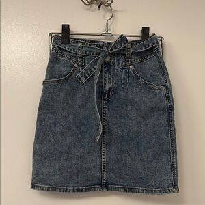 Joe's Jeans Blue Gray Pencil Skirt with Tie Front